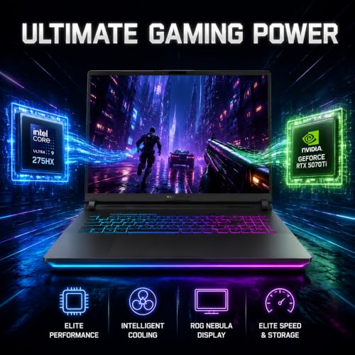 Image of ASUS ROG Strix G18 Gaming Laptop, Intel 24 Core Ultra 9 275HX, RTX 5070 Ti