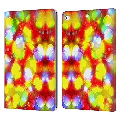 Cadeau de Noël étui Bokeh pour iPad 9.7 2017 coque festive en cuir