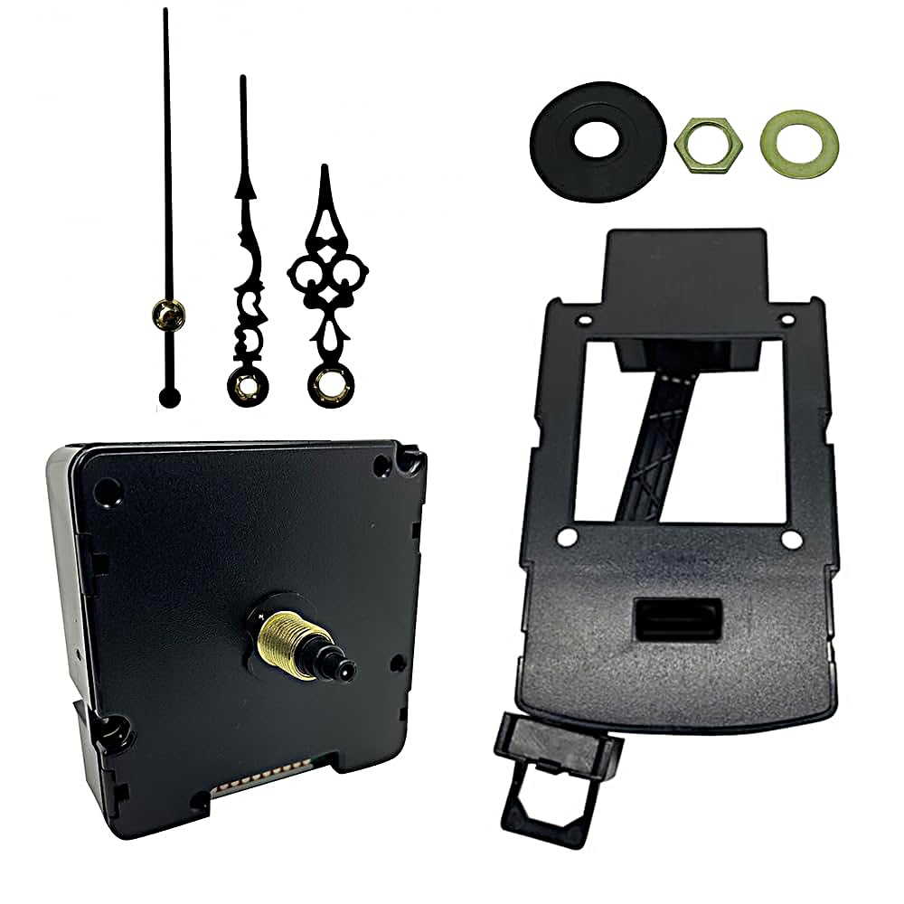 New Replacement Pendulum Drive HD-1688 Sheng Bang Radio Controlled UK MSF Automatic Atomic Ticking Quartz Clock Mechanisms Battery Powered For Wall Clocks (5, 50mm Black Metal)