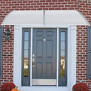 Curved Awning Canopy Easy Assemble House Rain UV Rain Snow Sunlight Protection Sun Shade Shelter Eaves Overhead, for Patio...