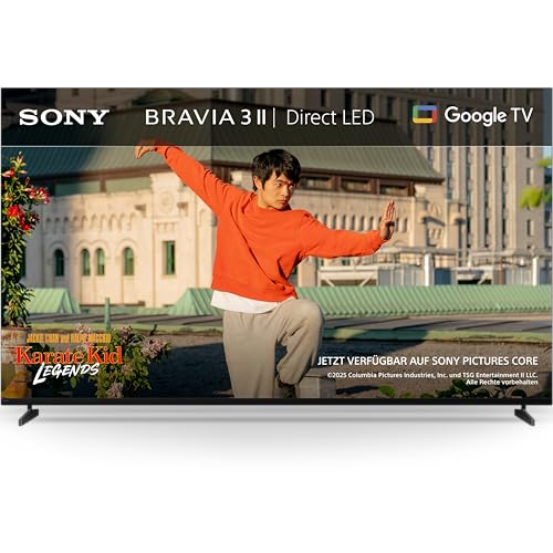 Sony BRAVIA 3II 43-Zoll-Fernseher, 4K-Smart-TV (Google TV), XR Prozessor mit KI-Technologie, 120-Hz-Fernseher mit Dolby Vision/Atmos, PS5-kompatibel, 43XR32M2, Modell 2026