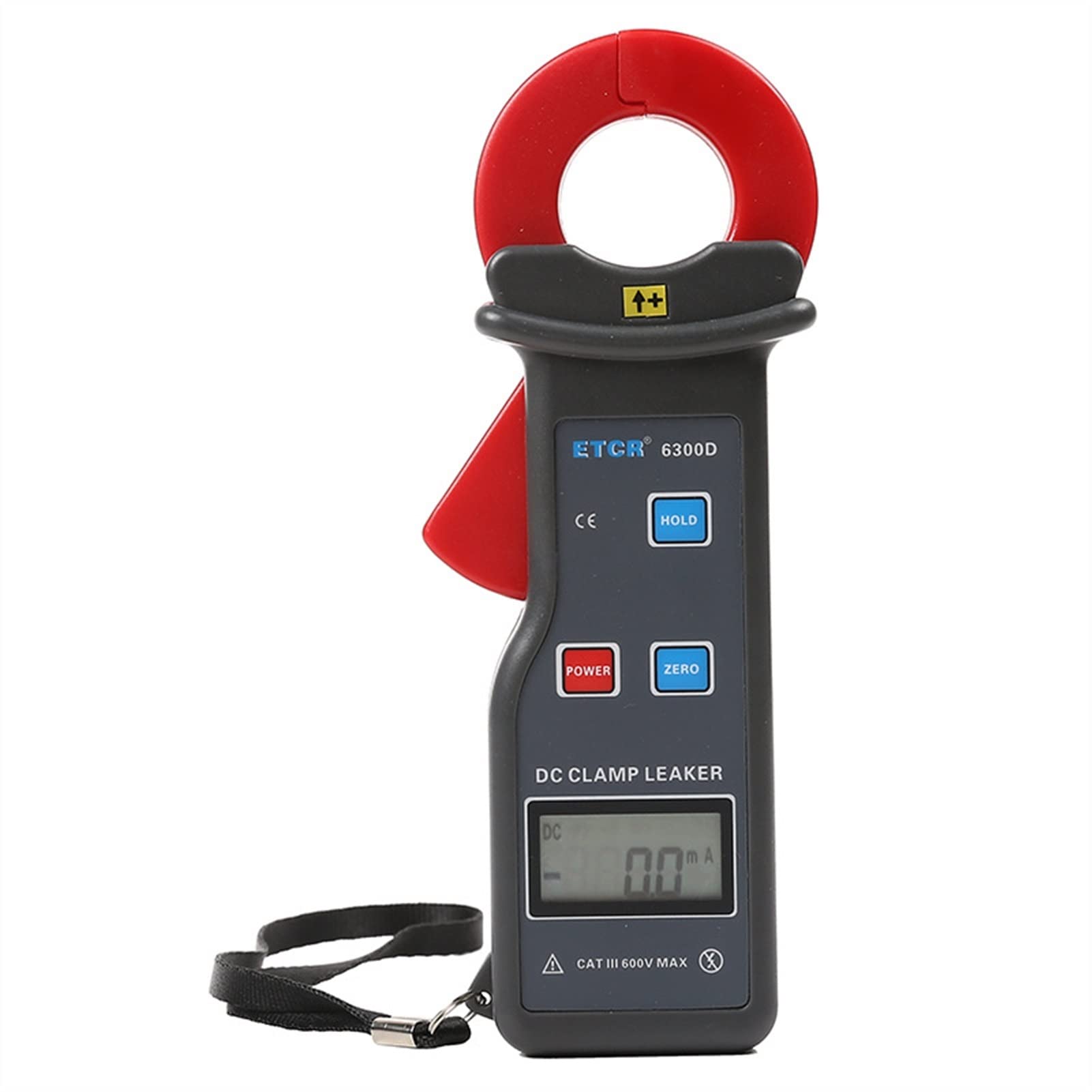 Ampèremètre cc Dc Clamp Courant de fuite Compteur numérique Pince Pince de courant 0,0 mètre mA-6.0A ETCR6300D