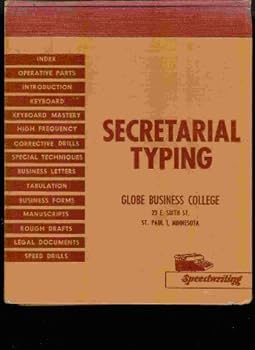 Hardcover Secretarial Typing Book