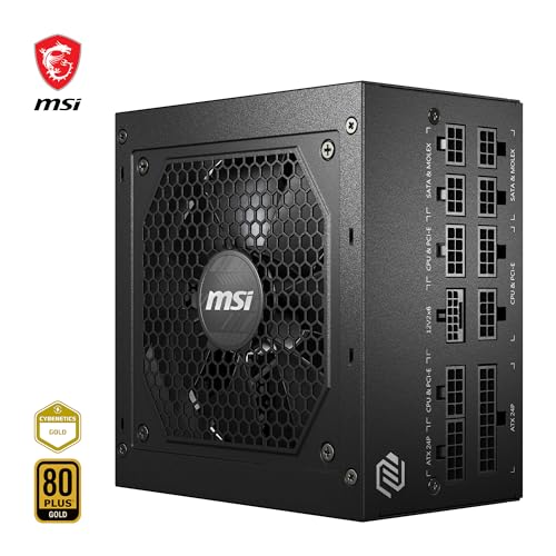 MAG A750GL PCIE5 Alimentatore 750W, 80 Plus Gold, completamente modulare, ATX 3.0, supporto GPU PCIe 5.0, ventola FDB da 120 mm, Full-Bridge LLC, cavi neri piatti - Alimentatore - Immagine 2