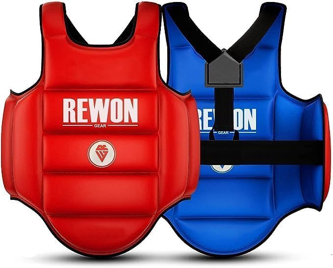 Plastron de Boxe, Corps Garde de la Poitrine Protecteur Parfait pour Sports de Combat Kickboxing, MMA Muay Thai Taekwondo,Plastron Boxe Unisex