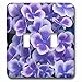 3dRose lsp_257987_2 Close Up of Purple Hydrangea Blooms Toggle Switch, Multicolor