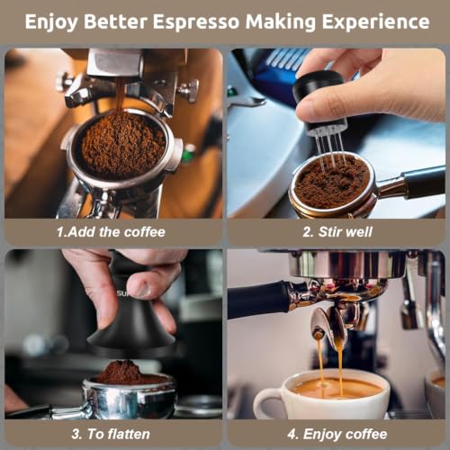 Image of Supvox 51mm Espresso Tamper & Coffee Distributor 2in1 Coffee Ground Tamper
