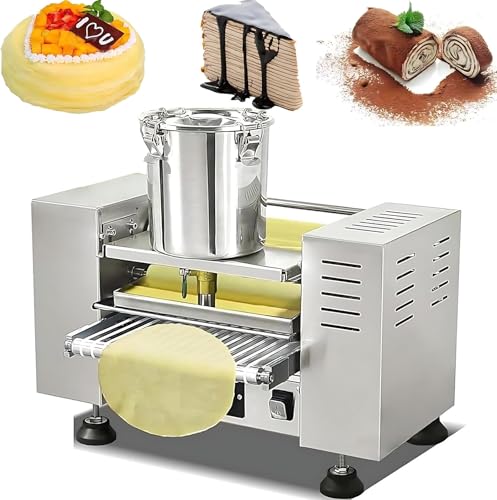 Mille Crepe - Máquina automática para hacer tortillas y pastelería, grosor ajustable de 0,04 cm a 0,12 cm