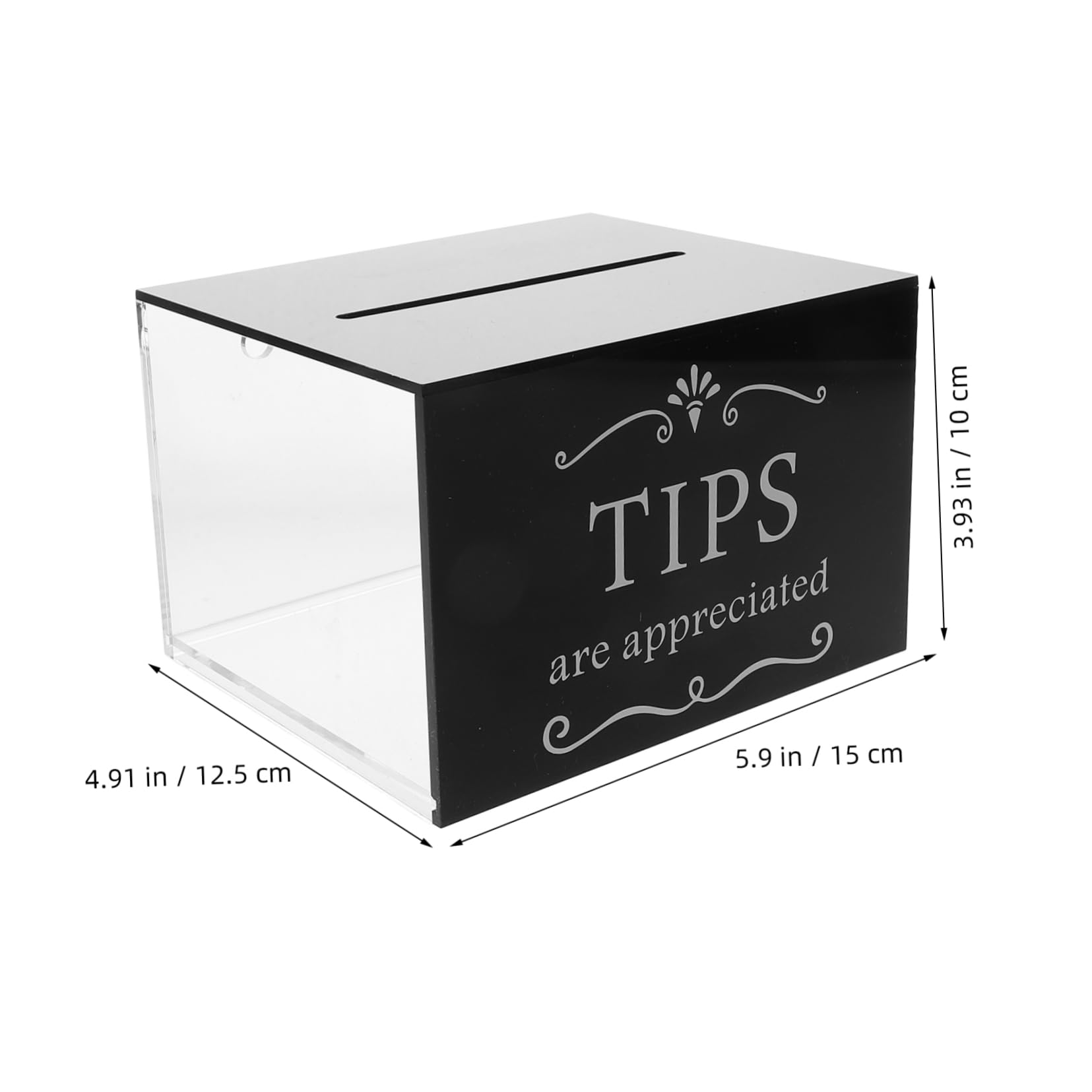 Buzón de Sugerencias Acrílico Mediano con Cerradura Seguro Caja de Donaciones para Restaurante Contenedor Transparente Multifuncional para Aportaciones y Oficina