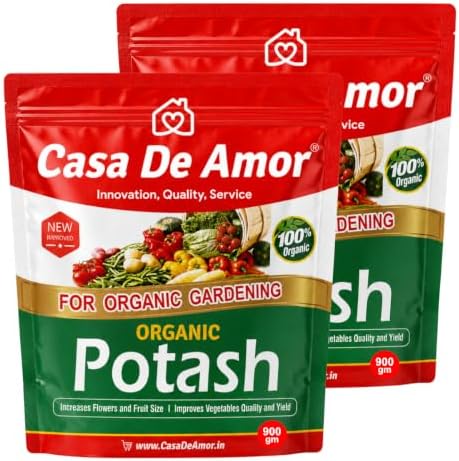 Casa De Amor Organic Potash Essential Fertilizer for Gardening, Enhance plant growth & productivity, Boost your garden's potential naturally (1800 gm, Granules)