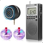 Moliuoly Juego de caza paranormal con radio, altavoz y bolas LED, dispositivo portátil para caza de fantasmas en interiores y exteriores, alta potencia de recepción, 4 piezas (4 unidades)