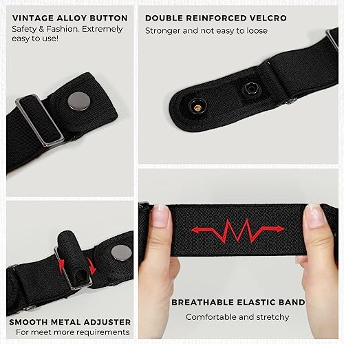 No Buckle Belts for Men Women Side Belt without Buckle Elastic Stretch Adjustable Belt Invisible No Buckle Belt2