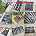 Cast Iron Drain Grate, 24 * 24in Outdoor Drain Cover, B125 Class Ductile Iron Channel Drainage Grates, Heavy Duty Sewer Grate,Black Square Drain Grate for Yard,Driveway,Concrete Floor.