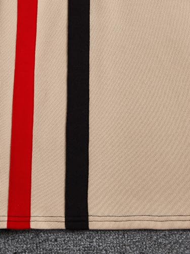 SweatyRocks Boy's Shirt Color Block Button Up Striped Textured Short Sleeve Tee Shirts4