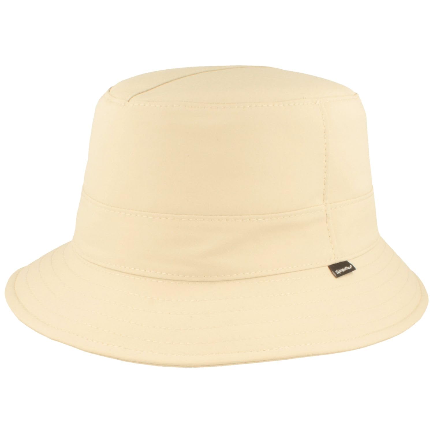 Breiter Cappello da pescatore per esterni, impermeabile, protezione UV, antivento e impermeabile, beige 61, Beige, 61