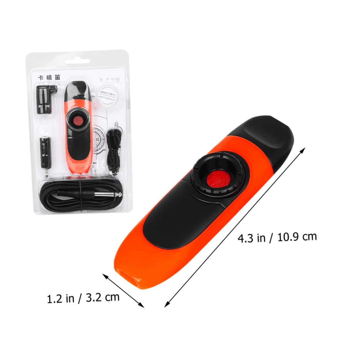 Toyvian Kazoo zestaw 2 narzędzi do mycia rąk dla dzieci, elektryczne instrumenty muzyczne Kazoo, instrumenty muzyczne, adaptor, instrumenty ustne, kazoo, dla dorosłych, ABS, kolor czerwony