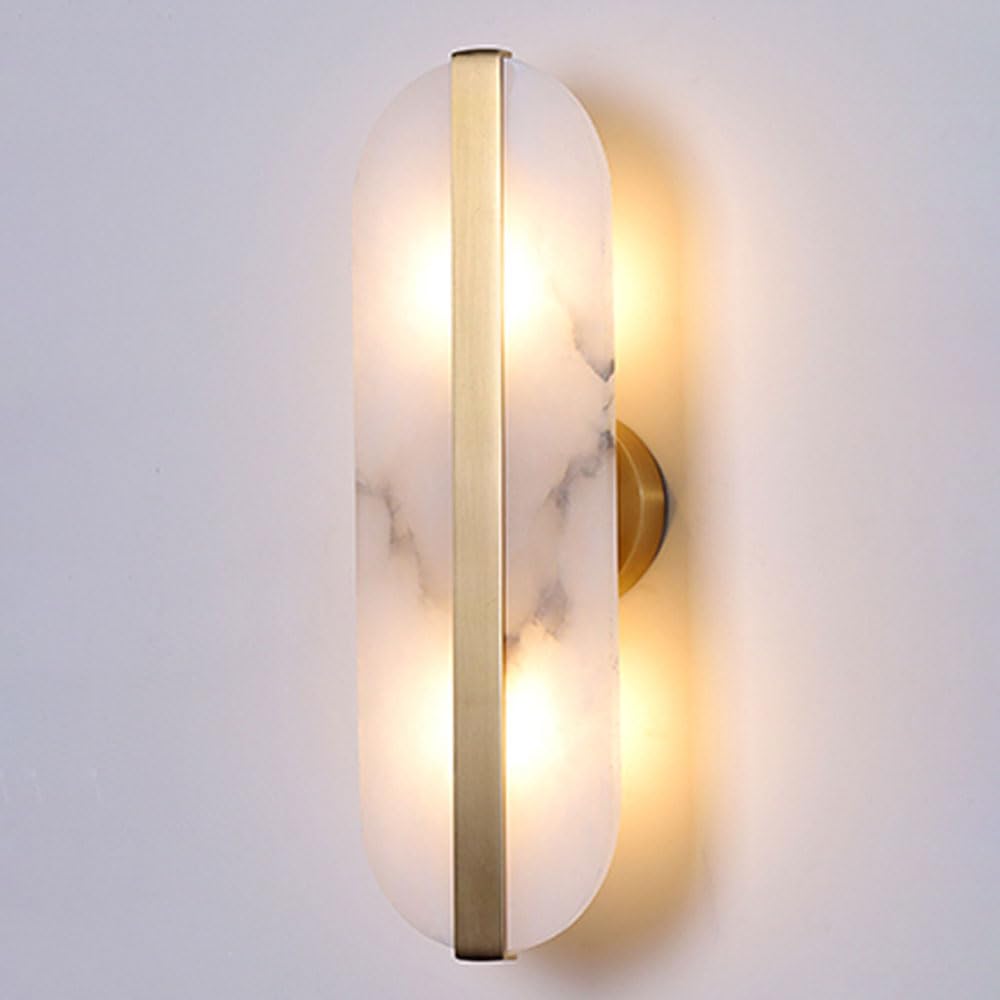 JYBNBBE Wall Sconce 15.7" Gold Wall Light Modern OvalWall Lamp for Bedroom Restaurant Stairs,1-Pack