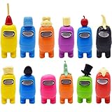 Among Us Figuras Muñecas - Miotlsy 12 piezas Among Us Mini Juego de Figuras, Entre Nosotros Muñeca de Juguete Adornos, Among Us Juguetes de Juego, Pastel Decoraciones Suministros, Colección de Muñecas