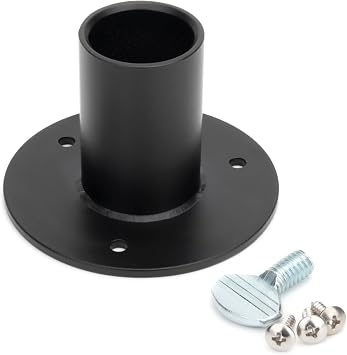 Bird Feeder Pole Mount Flange Compatible with Birds Choice, Suitable for 1-inch Poles, Bird Feeder 1202 Pole Mounting Flange, Black