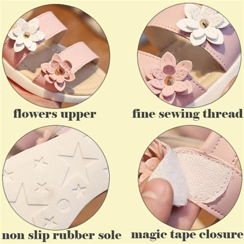 Toddler Little Girl's Open Toe Strap Sandals Flowers Girls Summer Shoes Roma Sandals4