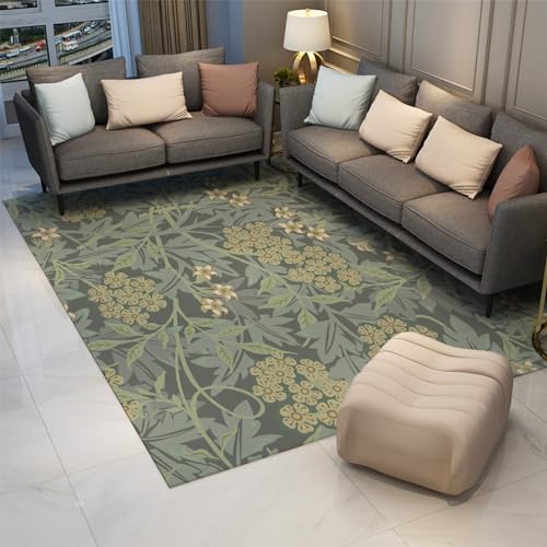 Tapis botaniques de fleurs branches et feuilles style Morris 160x230 - 3