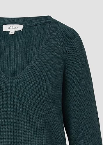 s.Oliver Damen Strickpullover – Regular Fit, V-Ausschnitt, Raglanärmel – Ansicht 6