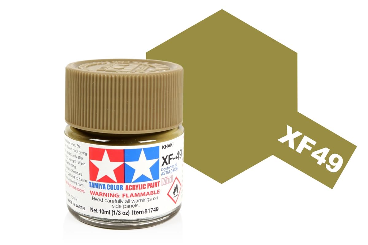 Amazon.com: TAMIYA Acrylic Mini XF49 Khaki TAM81749 Plastics Paint