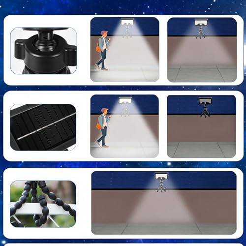 Proyector solar exterior para evitar zonas oscuras con sensor de movimiento inalámbrico 7
