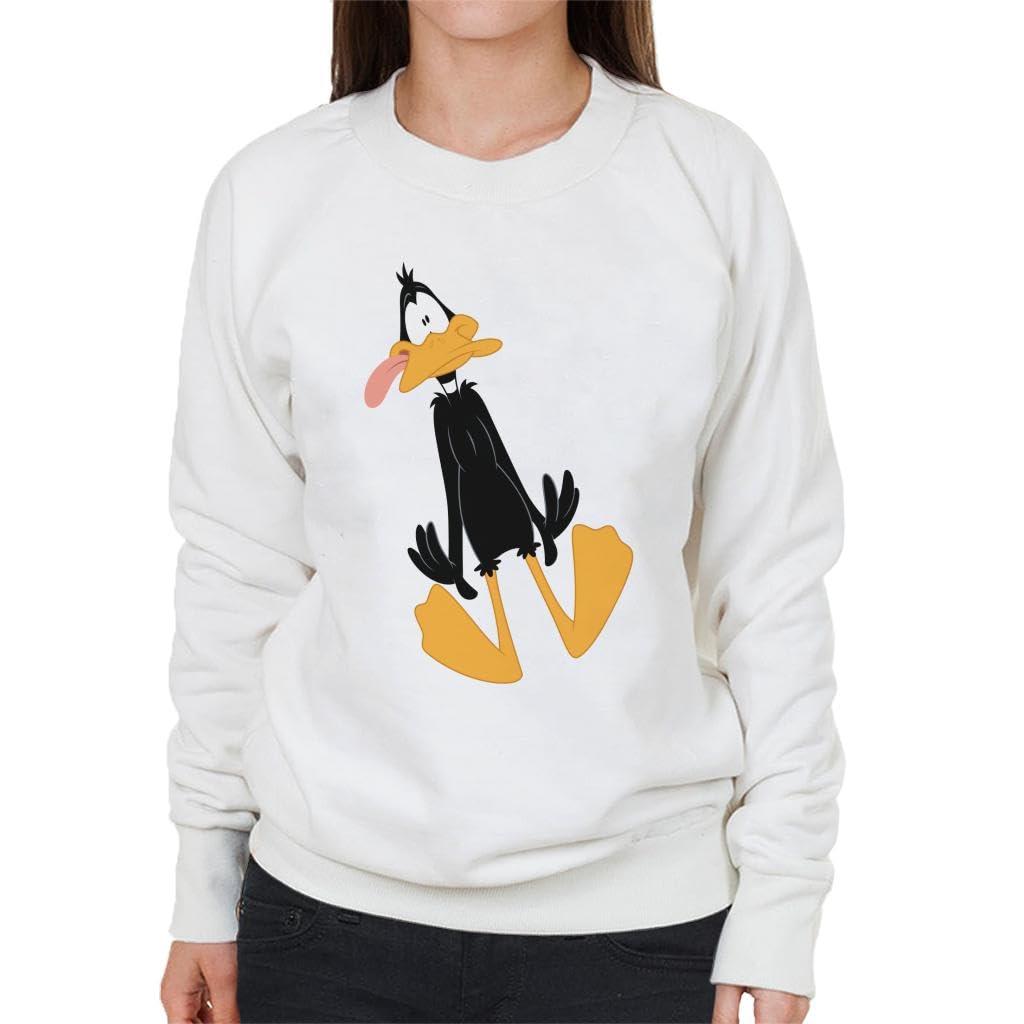 All+Every Looney Tunes Daffy Duck Dumbstruck bluza damska, biały, M