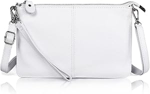 befen Women's Genuine Leather Wristlet Clutch Phone Wallet, Small Crossbody Purse Bag with RFID Blocking Card Slots