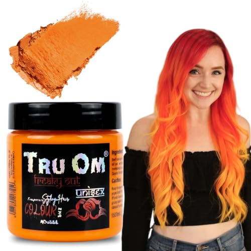 Image of Temporay Hair Color Wax | Metallic Shine | For Men & Women | DIY Instant Hair Color | Temporay Color 1 Day 1 Wash | No Ammonia, Bleach & Damage | Neon Orange - 100 gram
