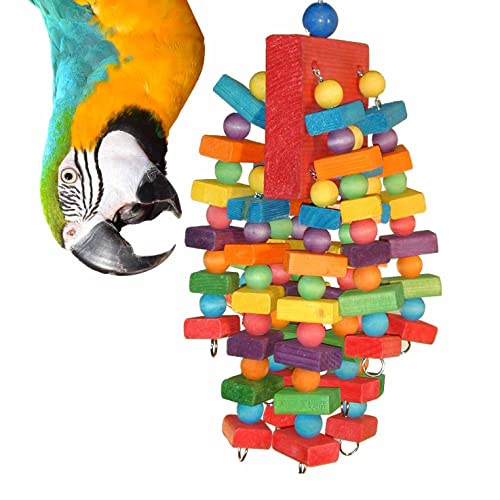 Jouet pour oiseau Beakasarus XL grand format coloré multi-texturé