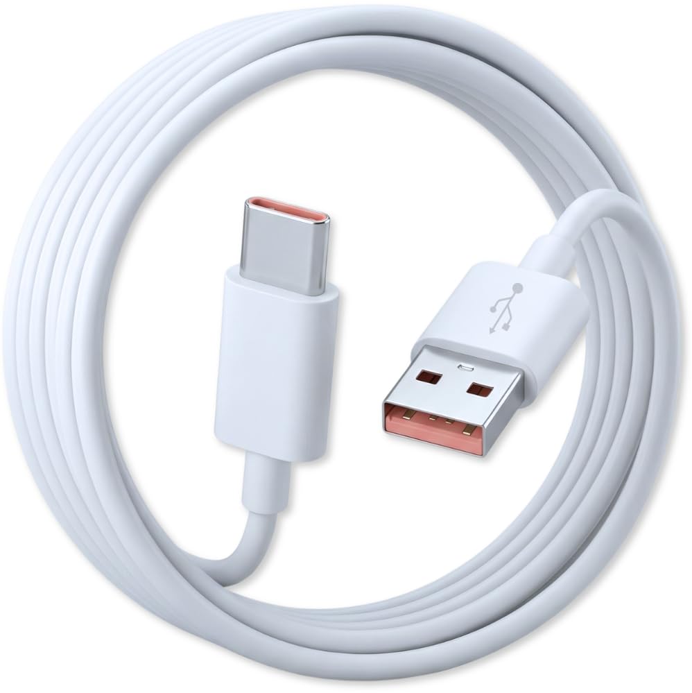 Image of Type-C 33W Fast Charging Cable | HyperCharge Enabled | 3A USB to Type-C Cable | 480Mbps Data Transfer | Compatible for Mi & Xiaomi, Redmi, Samsung Galaxy, Android Phones & Laptops (White)