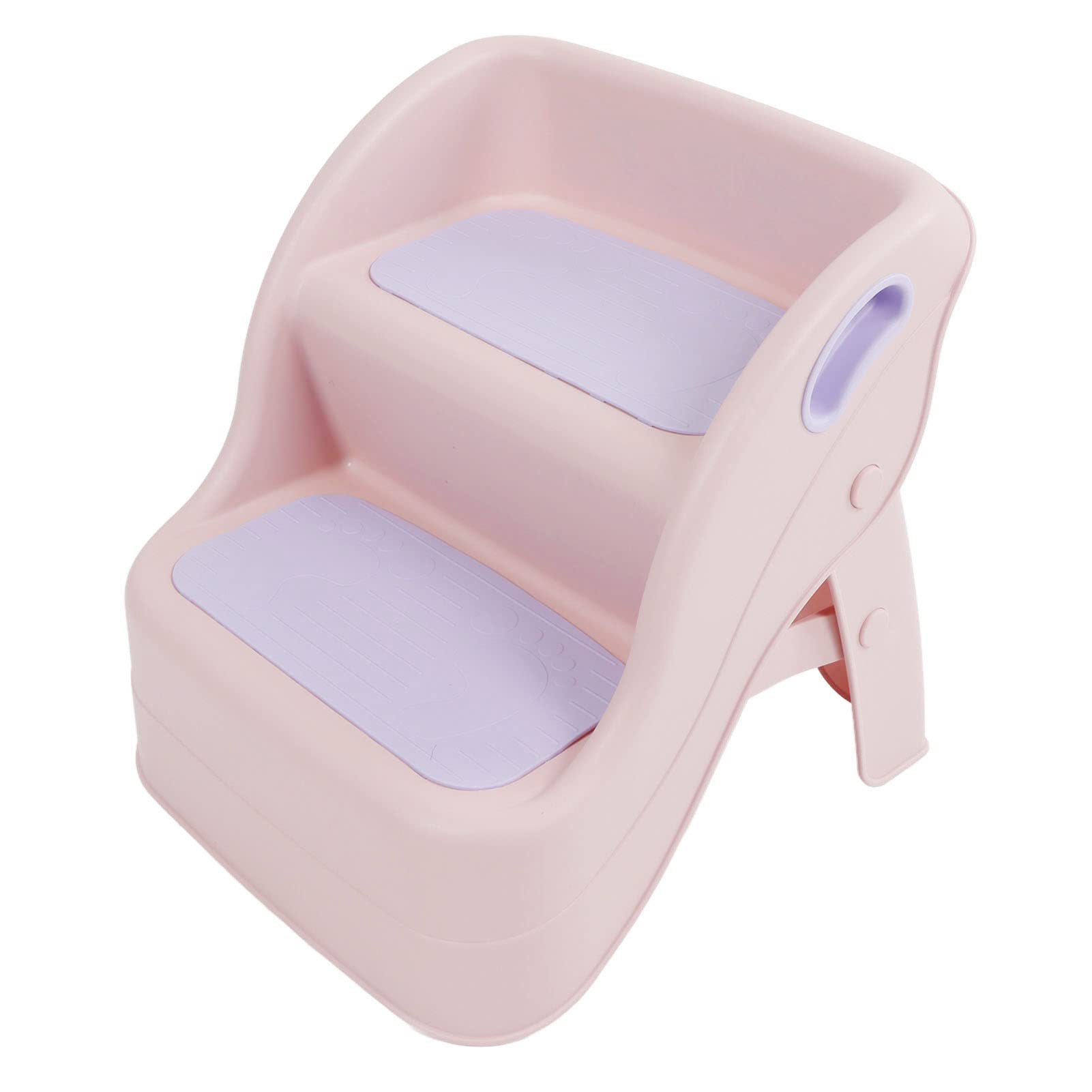 Sgabello a 2 Gradini, Sgabello da Bagno Antiscivolo per Bambini (Rosa porpora)