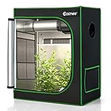COSTWAY Growzelt mit Reißverschluss, Growbox für Indoor-Anbau, Lichtdichtes Gewächszelt, Hydroponischer Grow Schrank, Reflektierendes Mylar, Darkroom Grow Tent Gewächshaus (77x46,6x92cm)