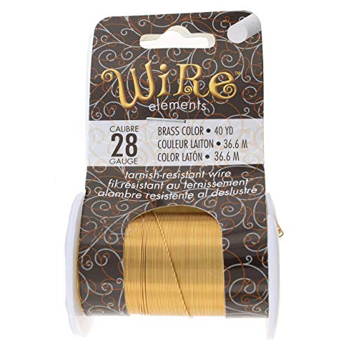 Image of The Beadsmith Wire Elements 28-Gauge Lacquered Tarnish-Resistant Copper Wire for Jewelry Making, 40 Yard, 36.58 Meter Spool