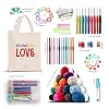 Crochet Kit for Beginners Adults and Kids, Knitting & Crochet Supplies Includes 1500 Yards Assorted Yarn, 21 Ergonomic Hooks, Plus Many Accessories – Beginner Crochet Kits Ideal for Amigurumi #1