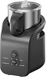 JZ.CAFE Espumador De Leite - Vaporizador Elétrico, 4 Em 1, Automático Para Cappuccino Quente E Frio, Aquecedor 355 Ml Latte, Macchiato, Aço Inoxidável