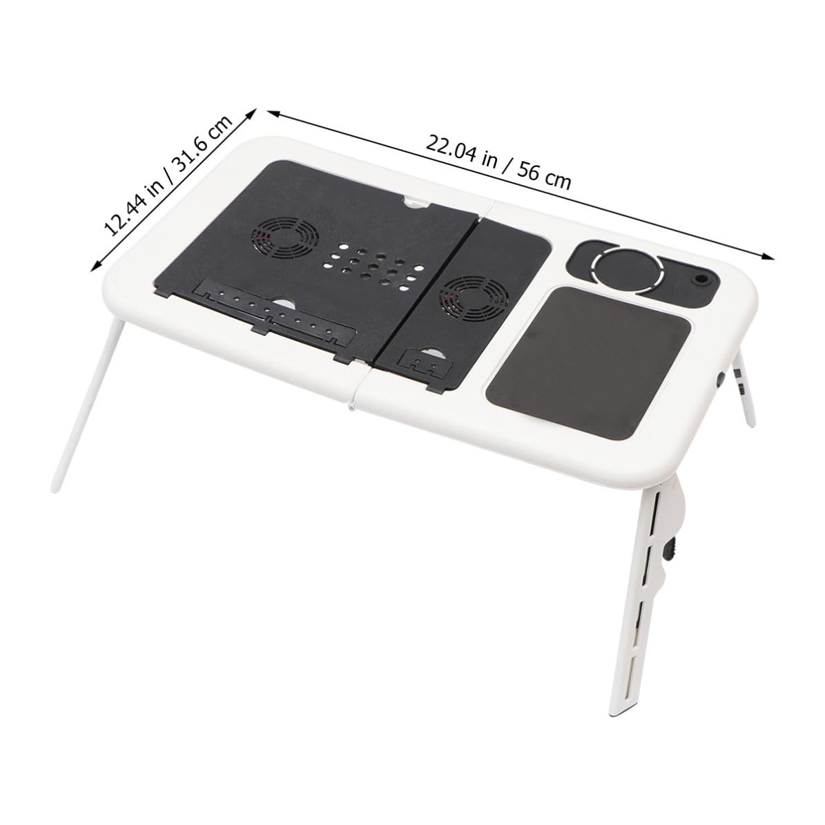 Escritorio Plegable para Portátil Soporte ABS, Refrigeración USB