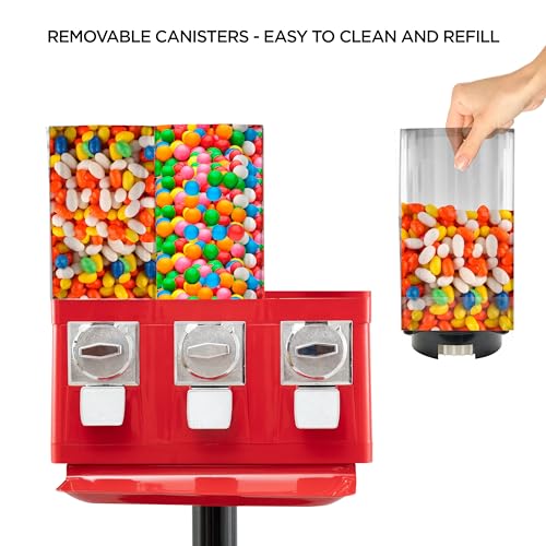 Image of Candy Machine Dispenser Gumball & Candy Vending Machine Supports Large Gum Balls with Coin Operated for Commercial Use Includes Anti Theft Lock Meets FDA Norms