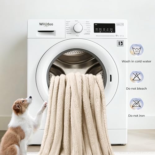 luciphia Hundedecke Katzendecke Waschbar, 1 Pack 3 Decken Flanell für Kleine Mittlere Größe Hunde Katzen, Flauschig Weiche Warme Fleece Haustier Decke für Unterwegs Kuschel Grau Rosa Beige 45 x 75 cm