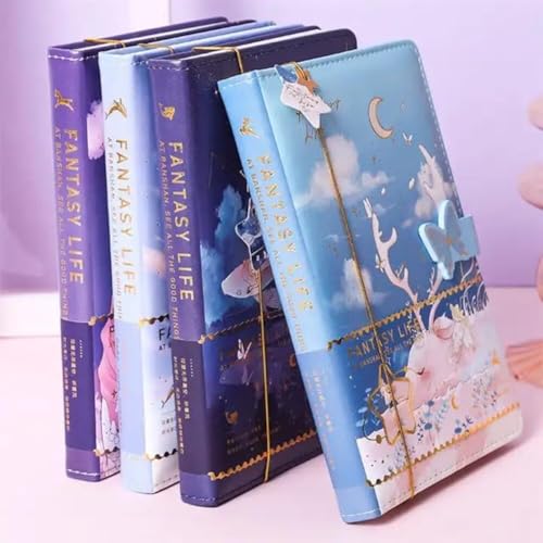 Image of Aesthetic Printed Notebook, Daily Writing A5 Journal, Notebook for Scribbling, Habit Tracker, Monthly Planner, Fancy Diary, Gift for Kids and Adults (Pack of 1) (multi color)