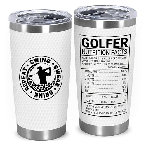 FUNITZ Funny Golf Tumblers for Men, Golf Mugs Swing, Swear,