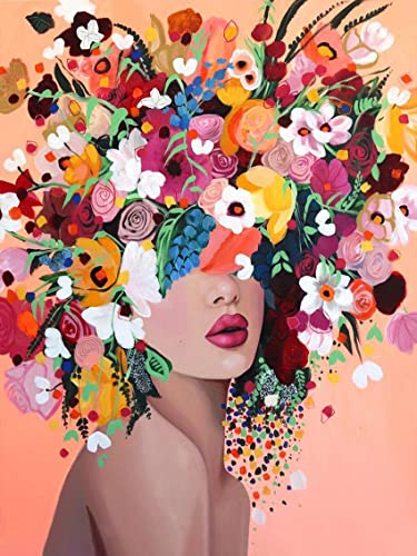 Diamond Painting Kits For Adults Frameless, Flowers And Girl Diamond Painting 12X16Inch Diamond Art Full Drill Diamond Dots Paintings Crafts For Adults Diamond Painting Kits With Accessories And Tools #TOP2