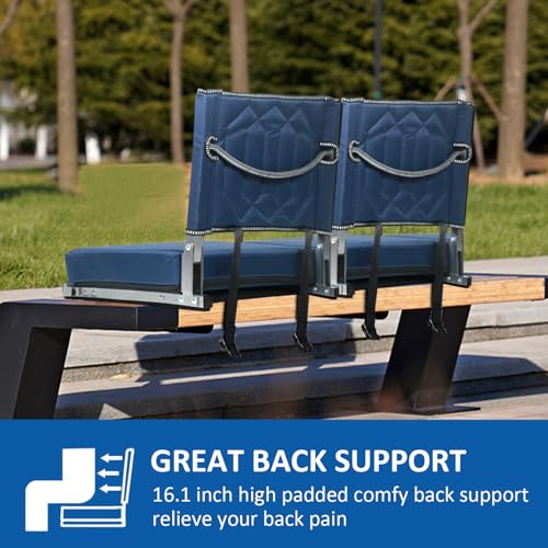 portable folding stadium chair with back support