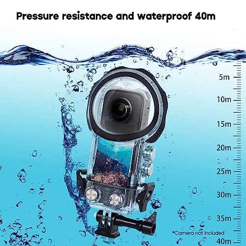 Carcasa impermeable con protección anticompresión de 40 m para fundas de buceo de cámara 360 6