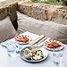 Talking Tables Handgefertigter Edelstahlteller mit grünem Emaille-Rand, langlebige Beilage, leicht, für den täglichen Gebrauch drinnen oder draußen, Essen, Picknick, Camping, Grillen, Sommergeschirr,