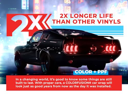 Image of ColorFusion PPF by VViViD, Gloss Piano Black Dry Apply PPF Vinyl Car Wrap Roll 60ft x 5ft