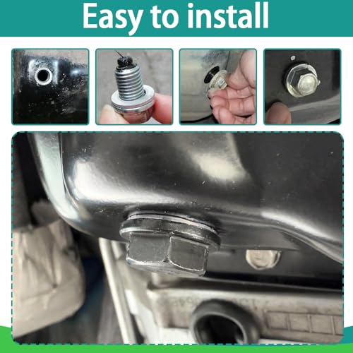 Image of 12PCS Differential Transfer Case Crush Washer Gasket Kit, Drain Plug Gasket, Oil Pan Drain Plug Washers Compatible with Toyota Lexus, Replaces OEM#9043024003, 1215710010, 90430A0003