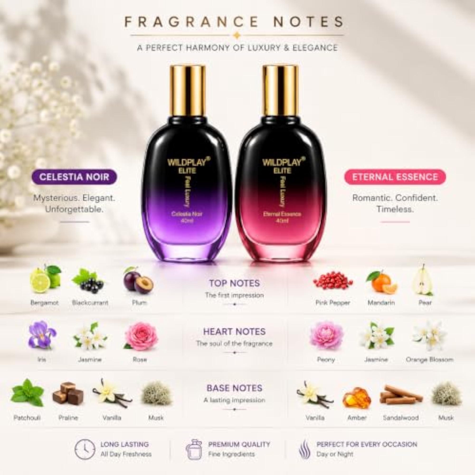 Celestia Noir & Eternal Essence Perfume Combo, 40ml